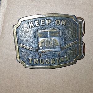 1970's Vintage Keep On Trucking Belt Buckle.